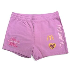 NWT McDonald’s Collab The Saweetie Meal “I’m Loving It” Pink Athletic Shorts